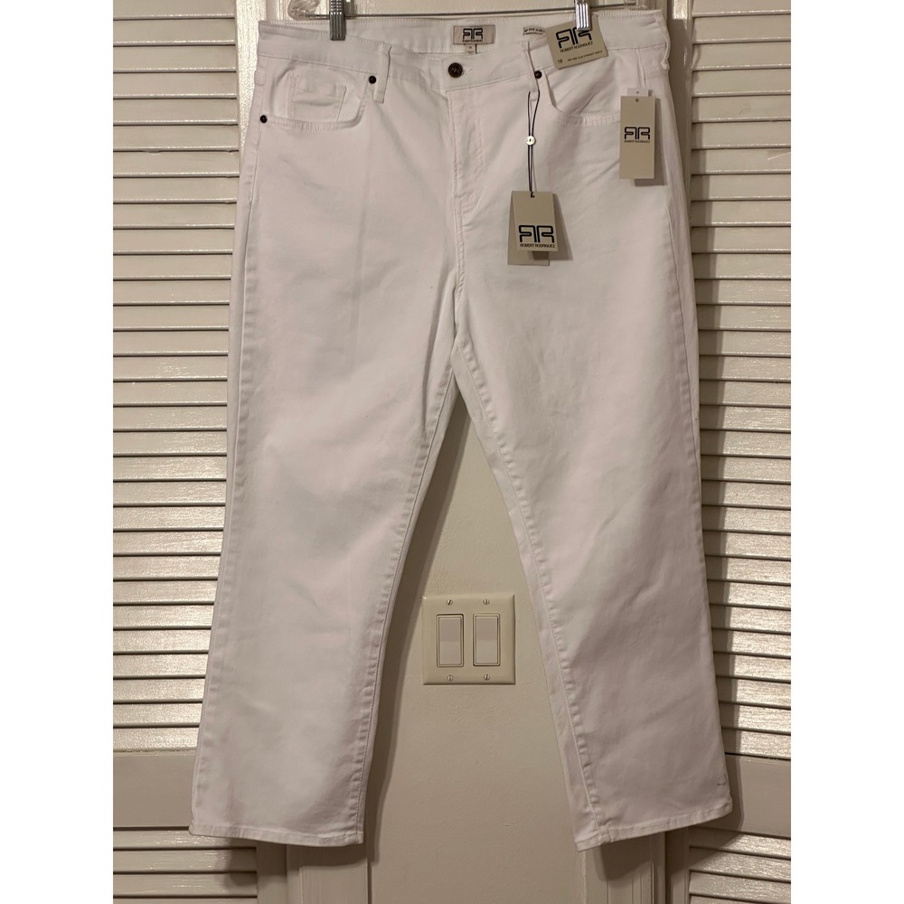 Robert Rodriguez Mid Rise Slim Straight Ankle Jeans White Chalk 10 31482331-J49